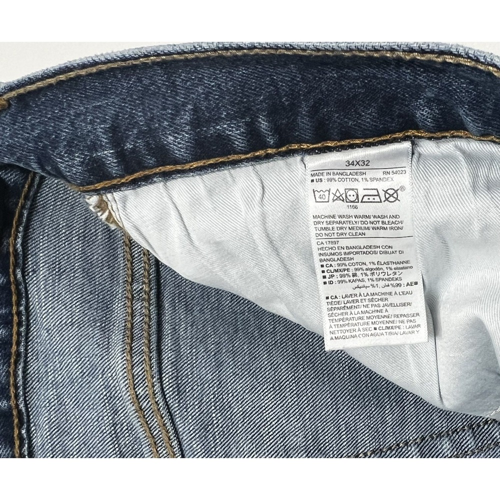 OLD NAVY STRAIGHT /DROIT Jeans Medium Wash Denim Mens 34 X 32 - Picture 8 of 8